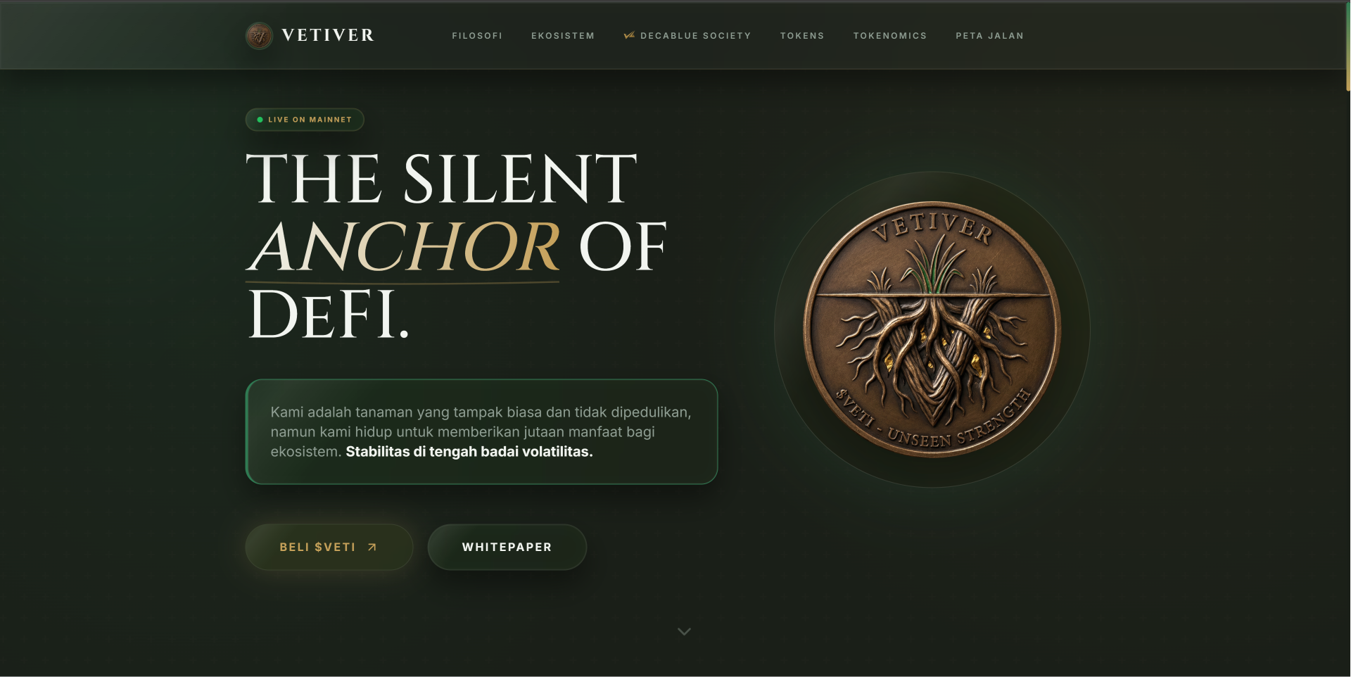 Vetiver ($VETI) — The Silent Anchor of DeFi